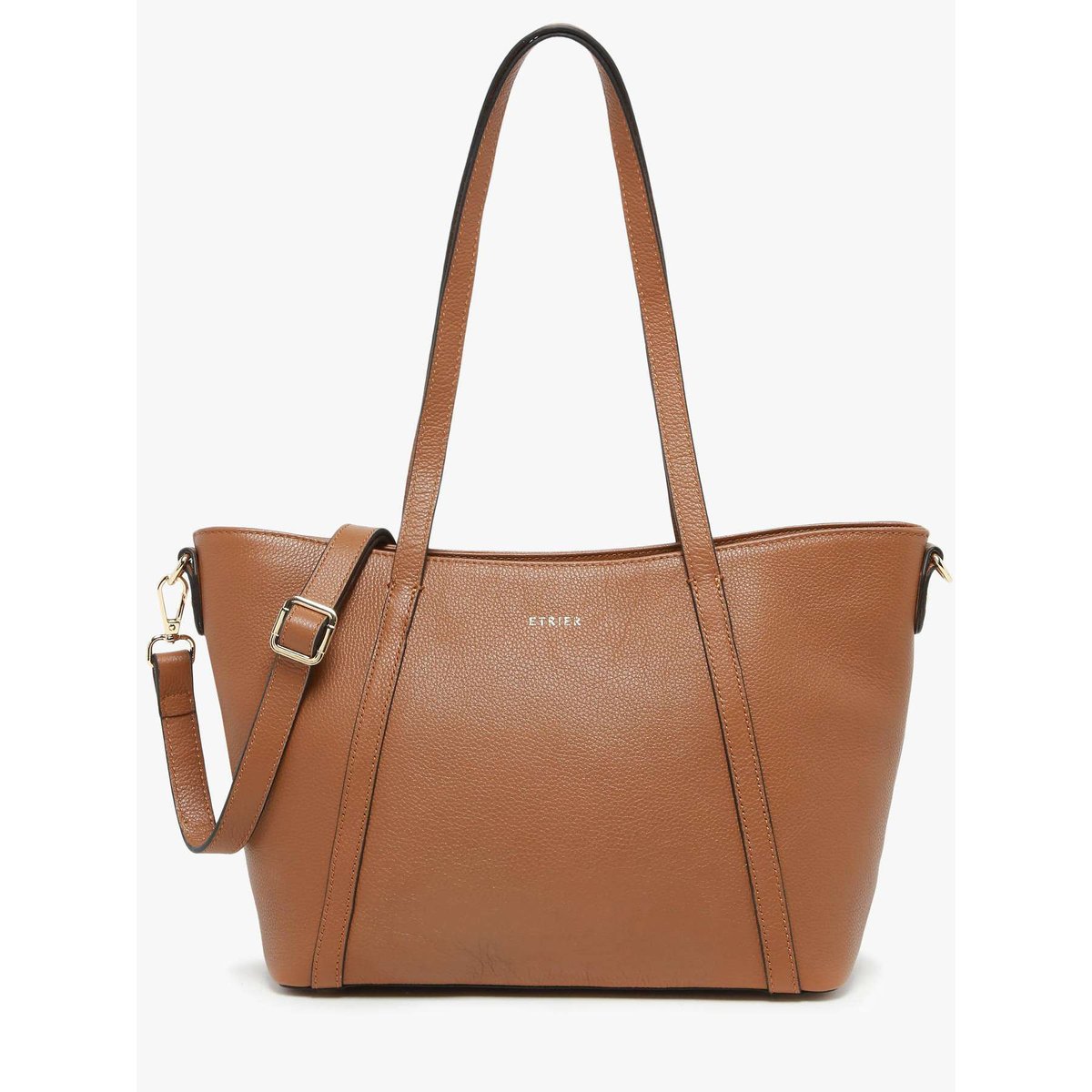 Sac porté épaule S Tradition cuir camel, ETRIER