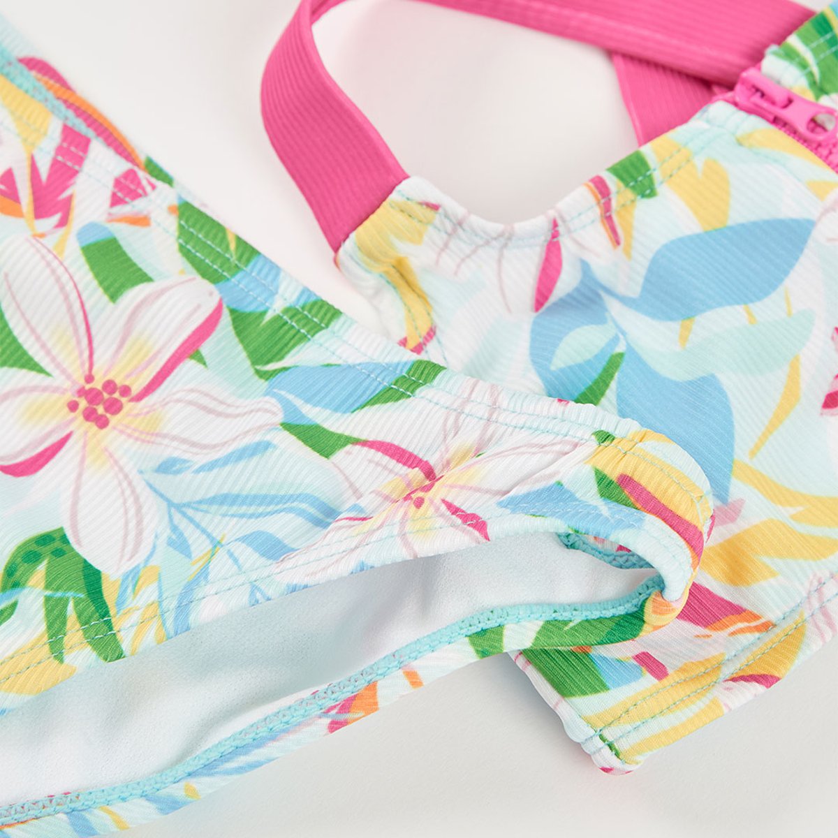 Bikini fille imprimé fleurs multicolore, BOBOLI