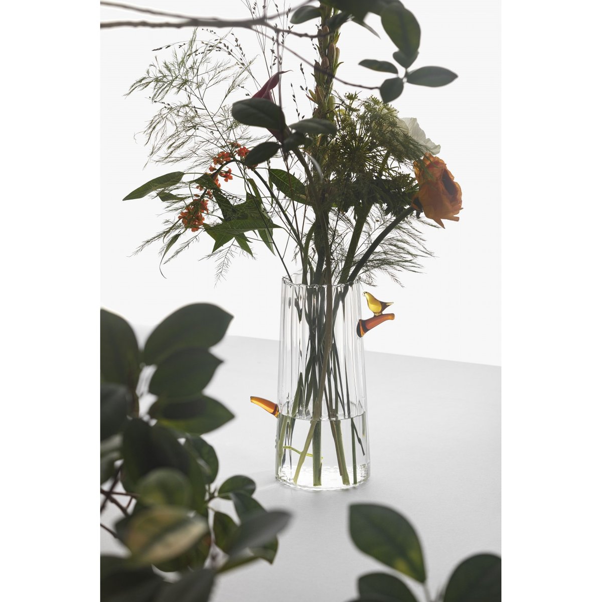 Vase Bird transparent, ICHENDORF