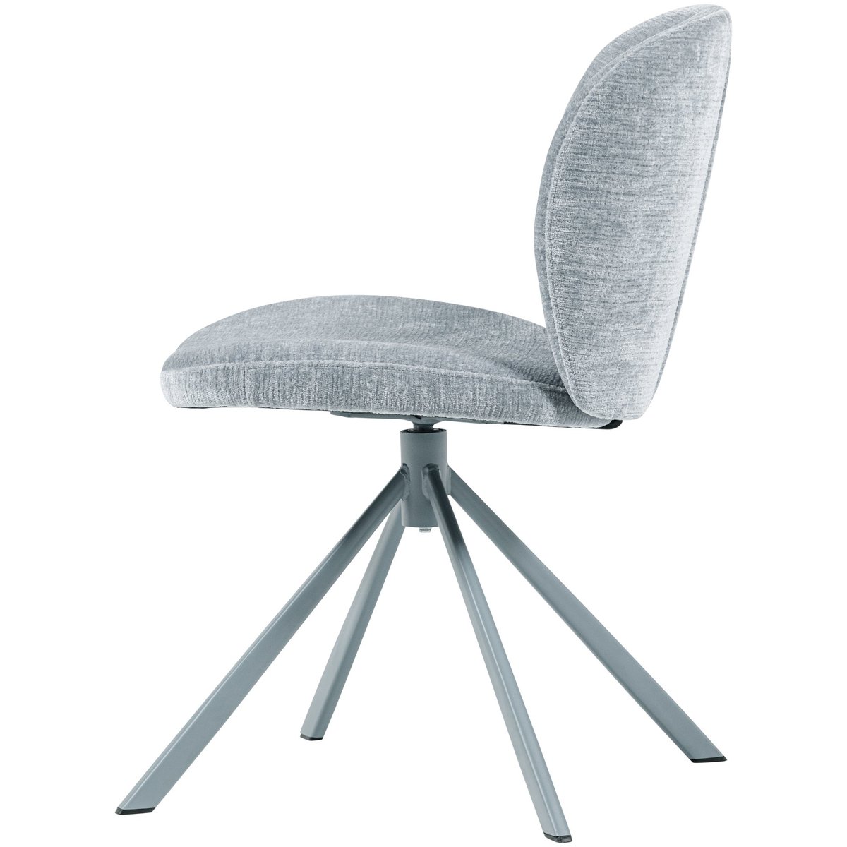 Lot de 2 fauteuils de table en chenille FEMKE bleu, WOOOD