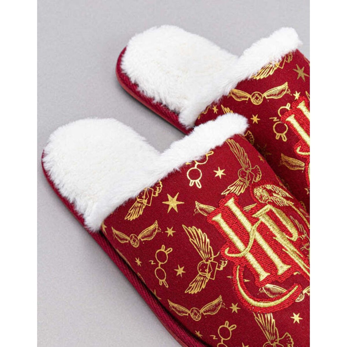 Chaussons brodés rouge / jaune doré, HARRY POTTER