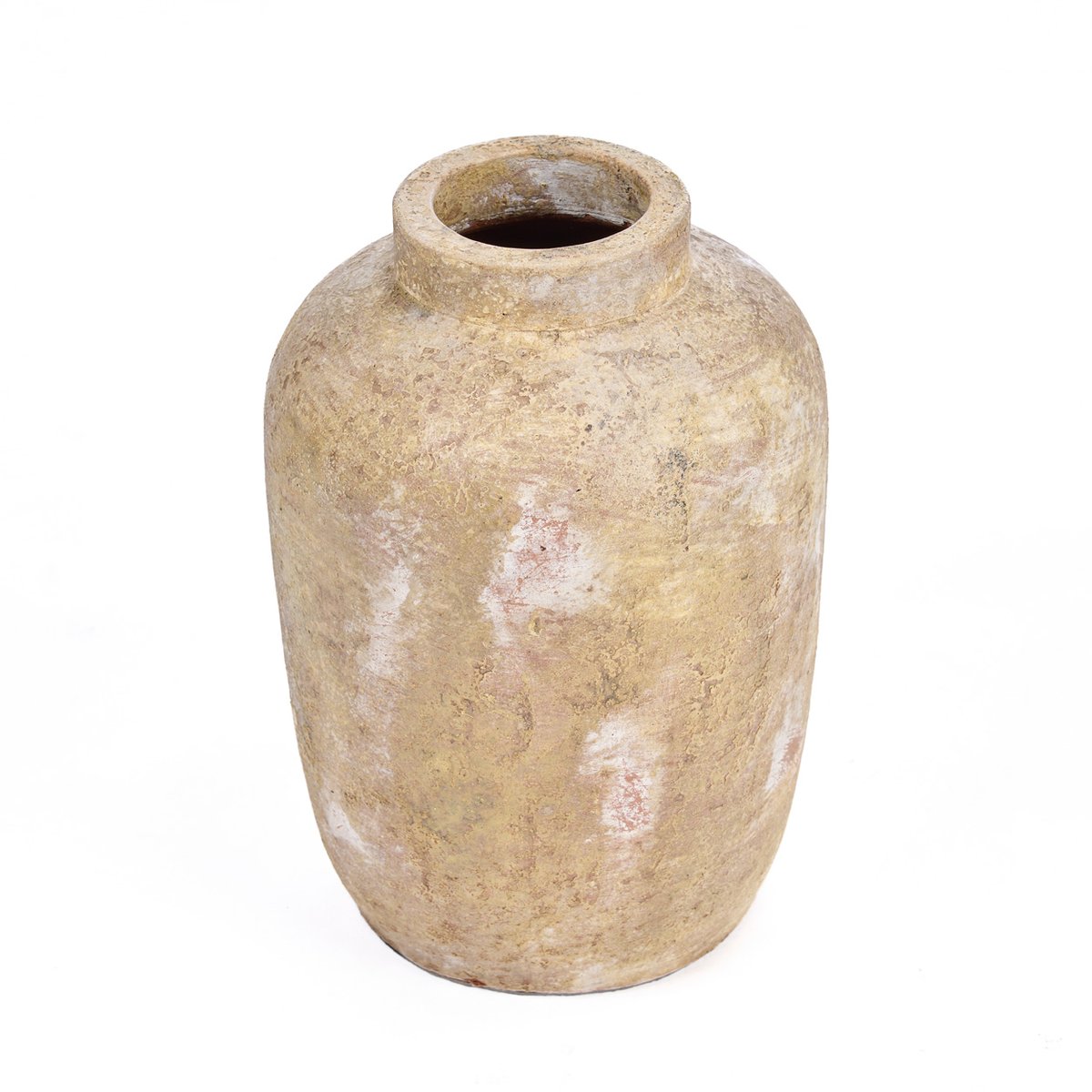 Vase en terre cuite CLAY ECHO crème, BAZAR BIZAR