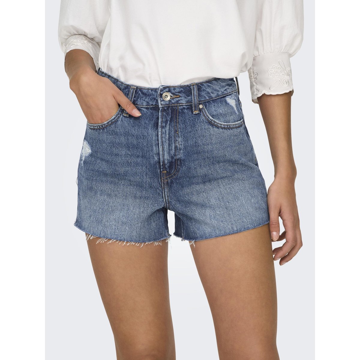 Short En Denim medium blue denim, ONLY