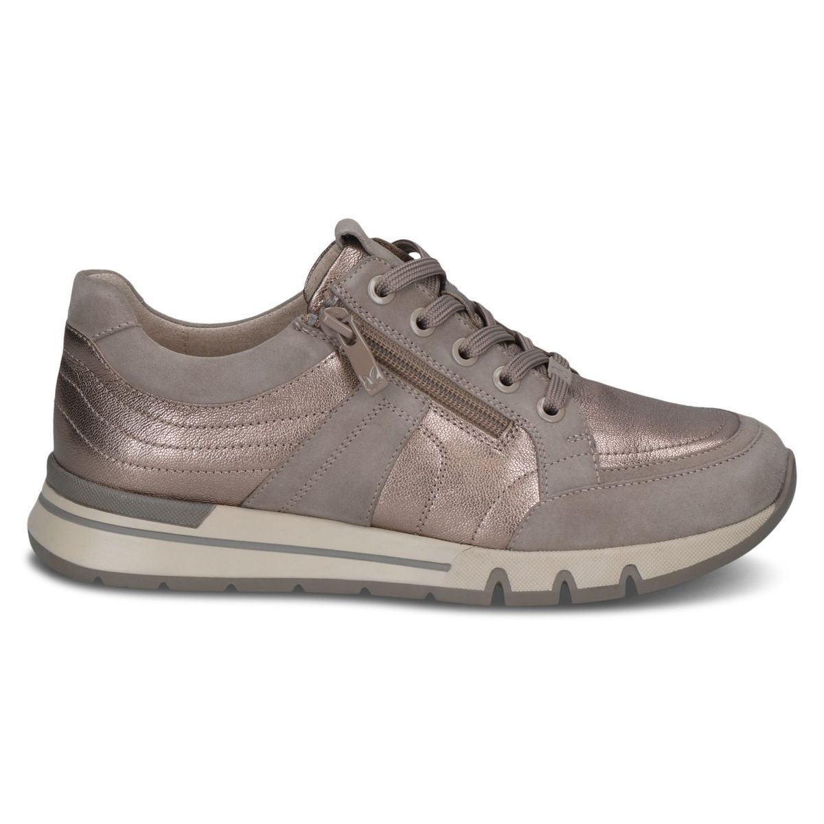 Basket en cuir marron mocca croco, CAPRICE