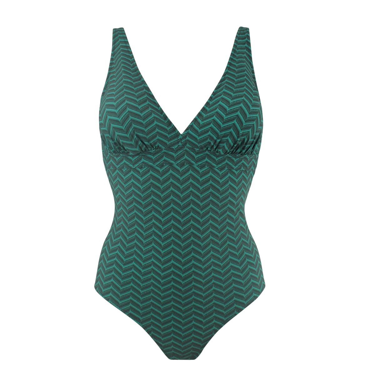 Maillot de bain 1 pièce coques amovibles LAGUNE vert, JANINE ROBIN
