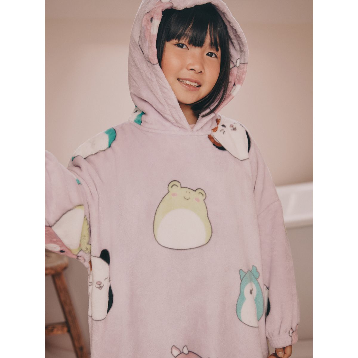 Couverture à capuche en polaire squishmallow violet lilas, NEXT