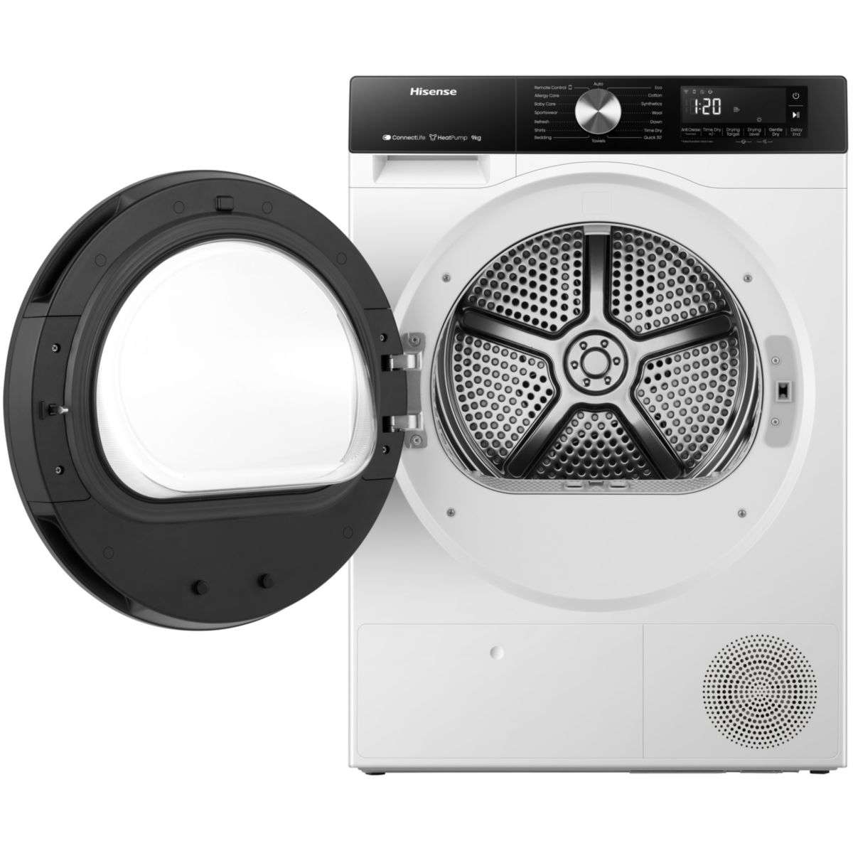 Sèche linge pompe à chaleur DH3S902UWDC couleur unique, HISENSE