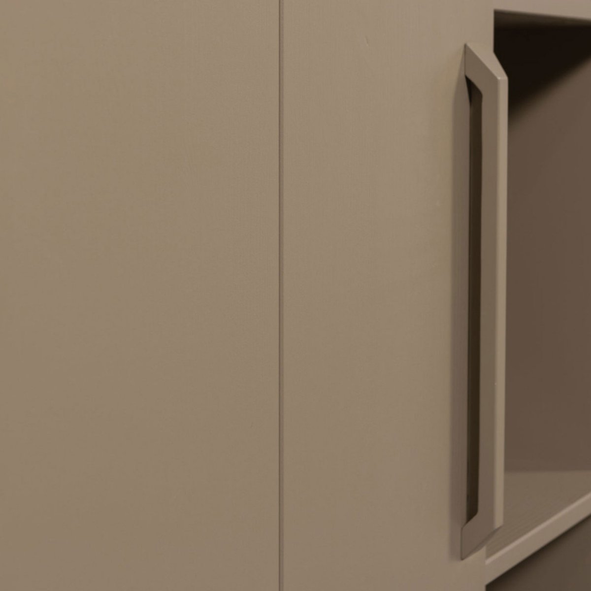 Armoire 1 porte 5 niches en bois H221cm- LOWEN beige, WOOOD