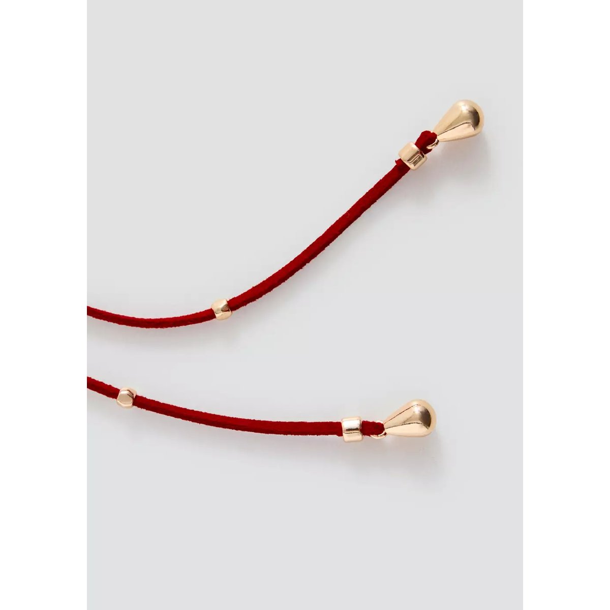 Collier multirangs en perles rouge, MANGO TEEN