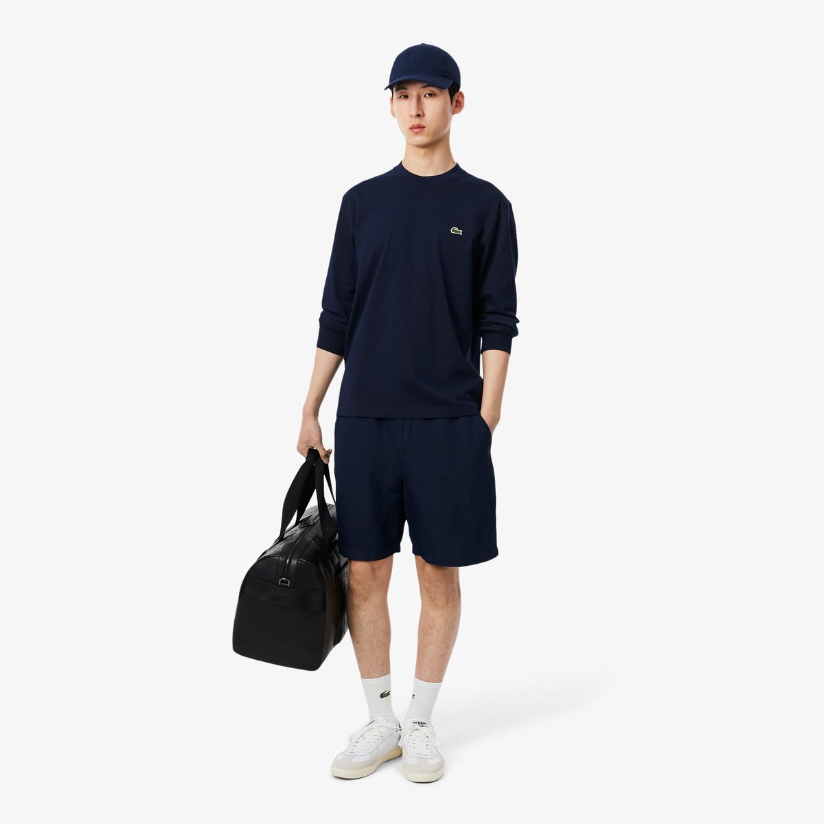 T-shirt manches longues coton bleu-166, LACOSTE