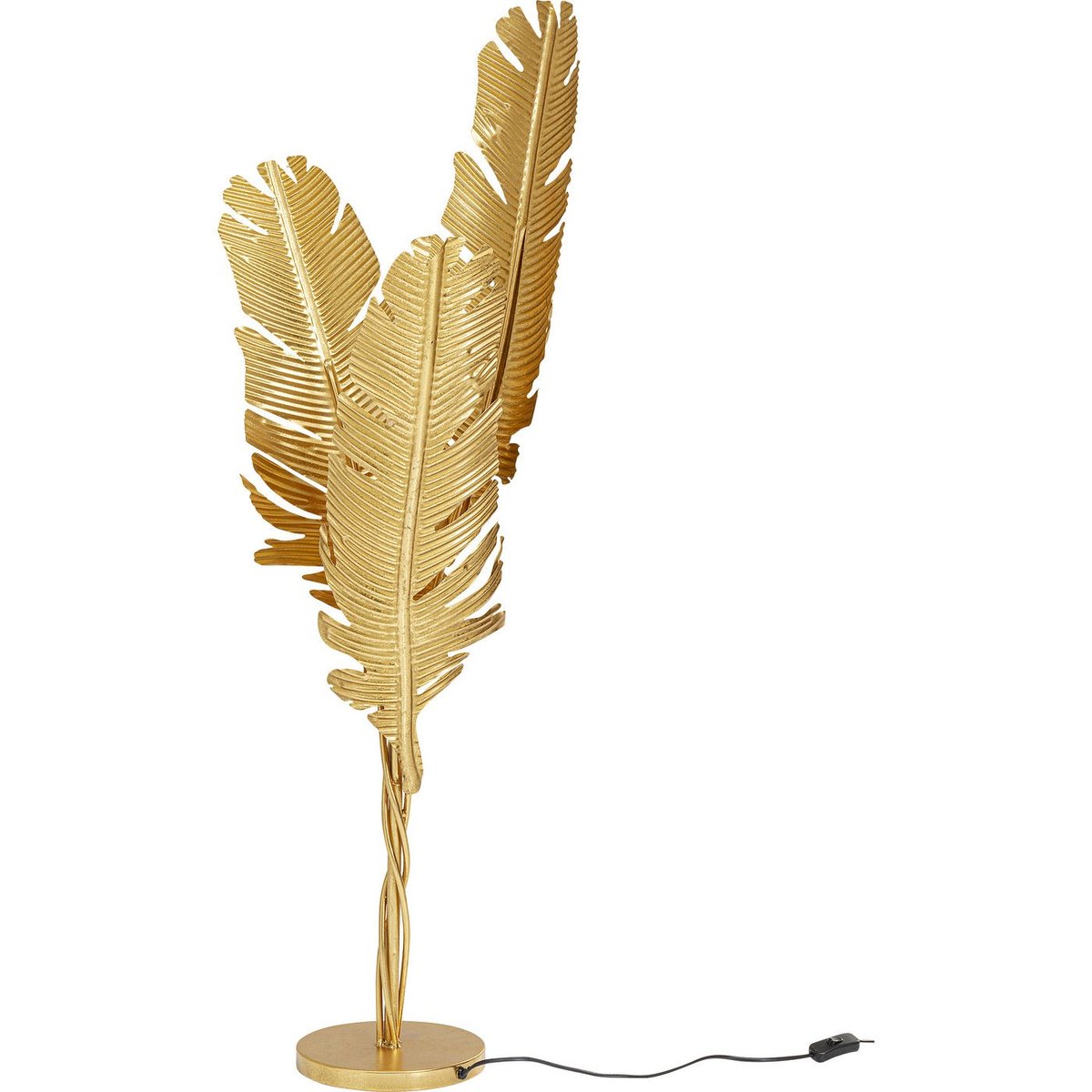 Lampadaire plumes en acier or, KARE DESIGN