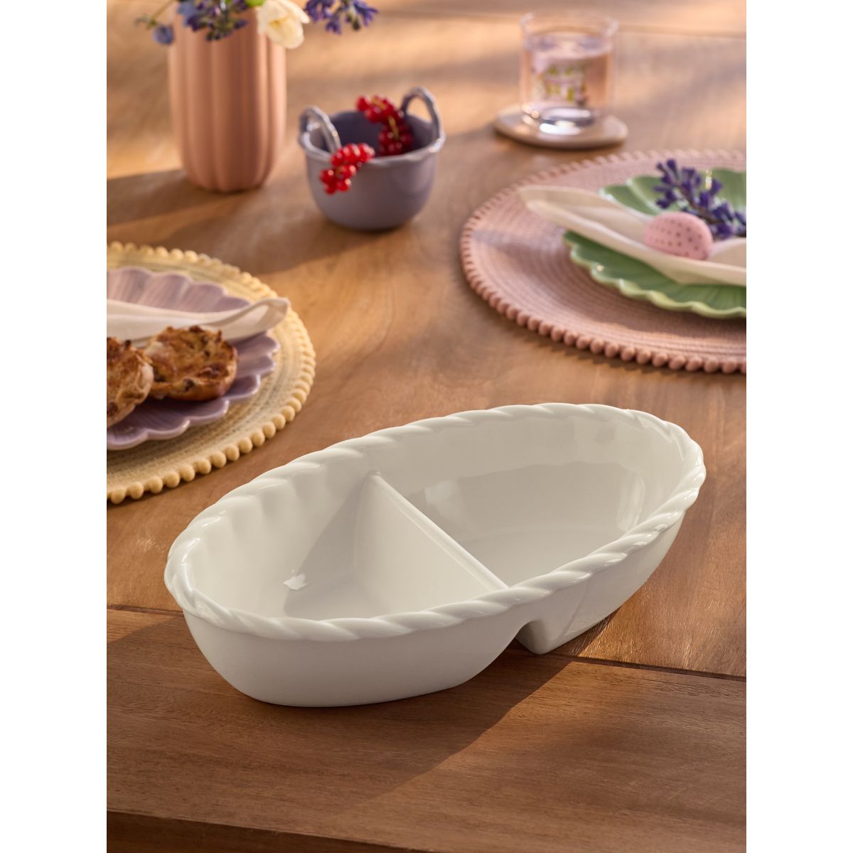 Plat torsadé en 2 parties naturel, NEXT