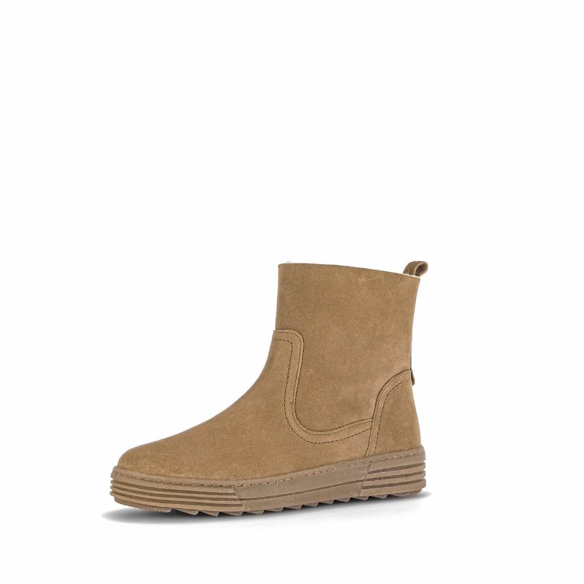 Bottines en velours à talon compensé cognac velours, GABOR