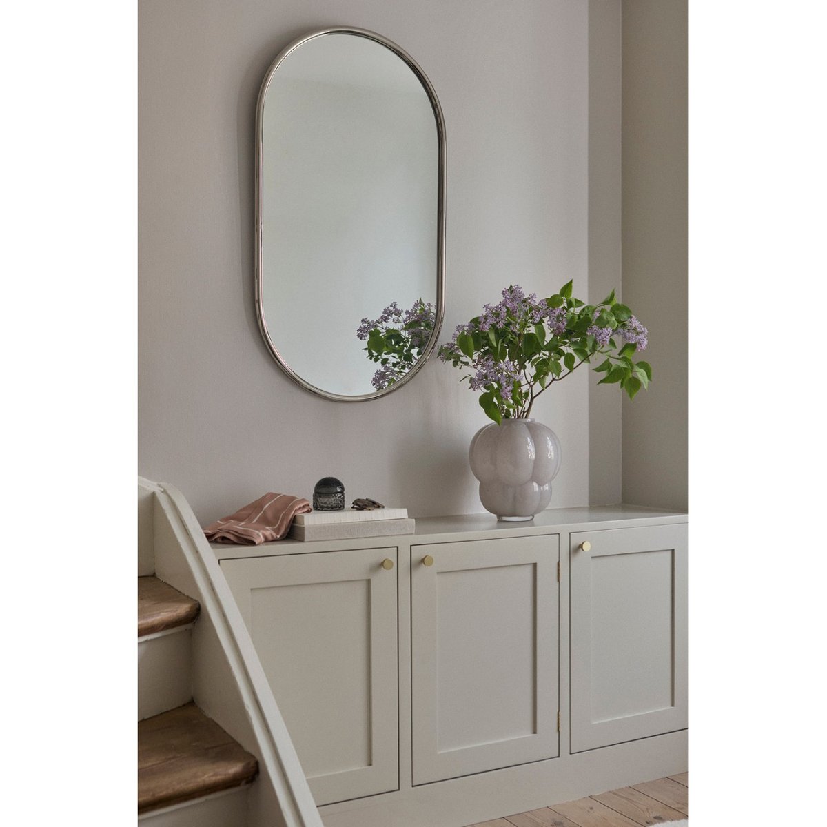 Vase en verre Uva h 35cm beige, AYTM
