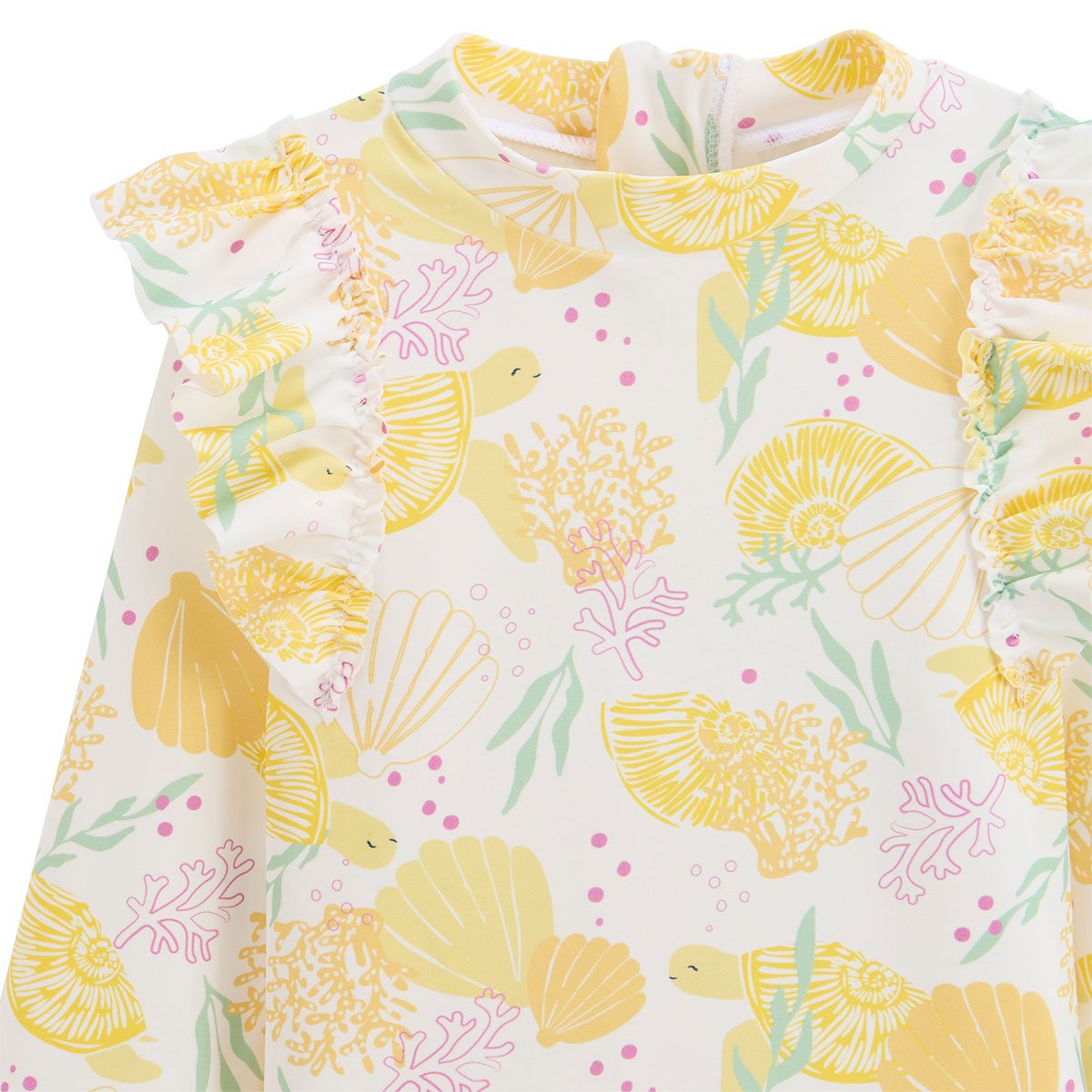 Maillot de bain bébé 2 pièces t-shirt de protection UV et culotte Porticcio jaune, PETIT BEGUIN