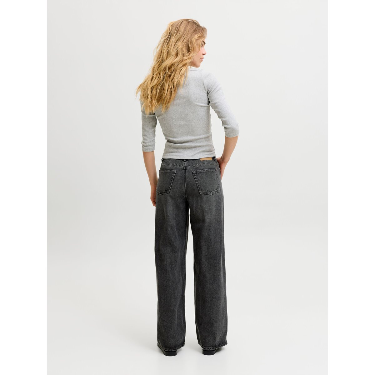Jean À Coupe Large black denim 1, JJXX