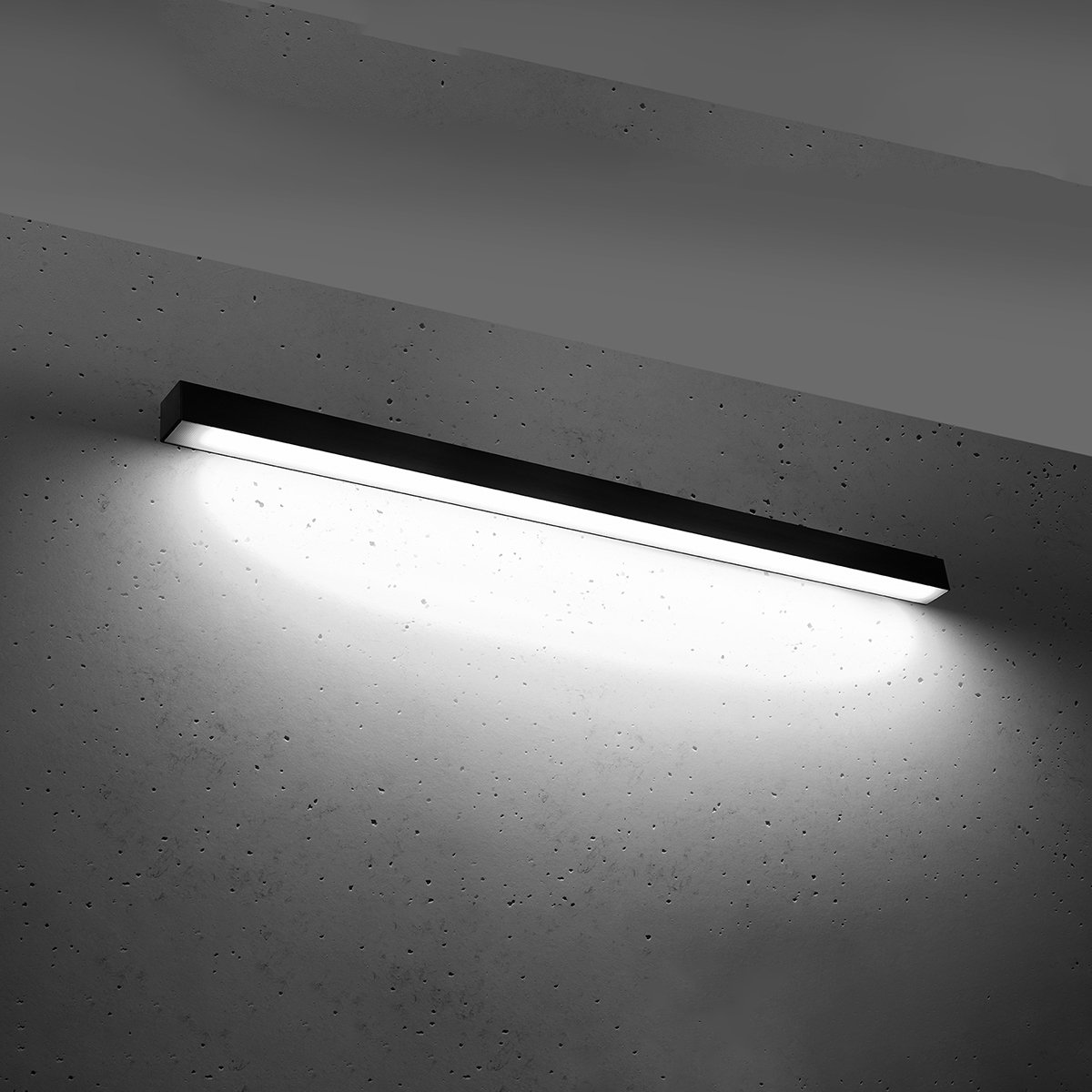 Applique murale Aluminium Noir LED 1 Pinne noir, EDEN