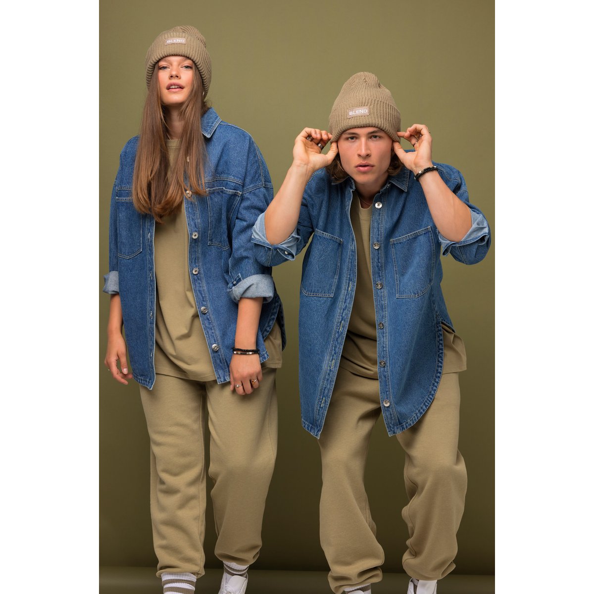 Chemisier en jean unisexe bleu jean, STUDIO UNTOLD