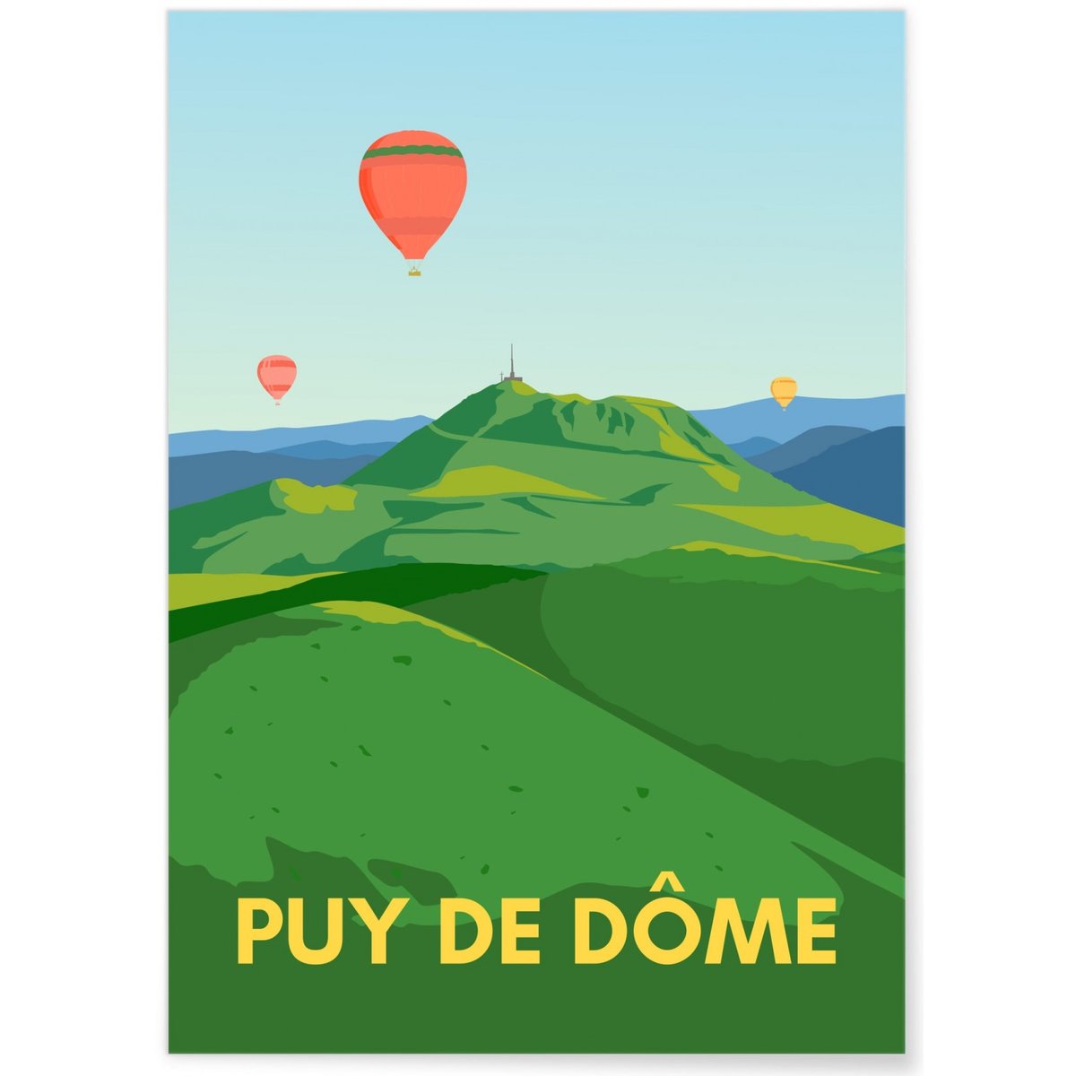 Poster ville - Puy-de-Dôme blanc, L'AFFICHERIE
