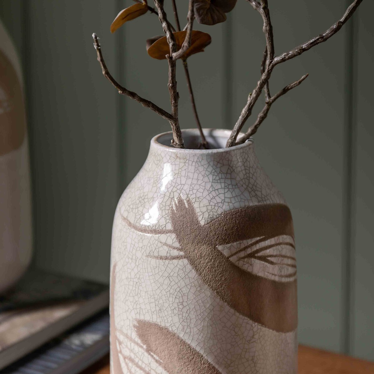 26cm Reactive Vase in White/Brown brown , ÉDITÉ