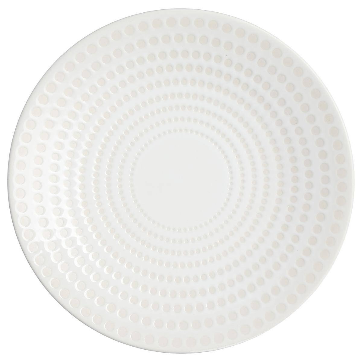 Lot de 6 assiettes à dessert en céramique GALAXY blanc, SECRET DE GOURMET