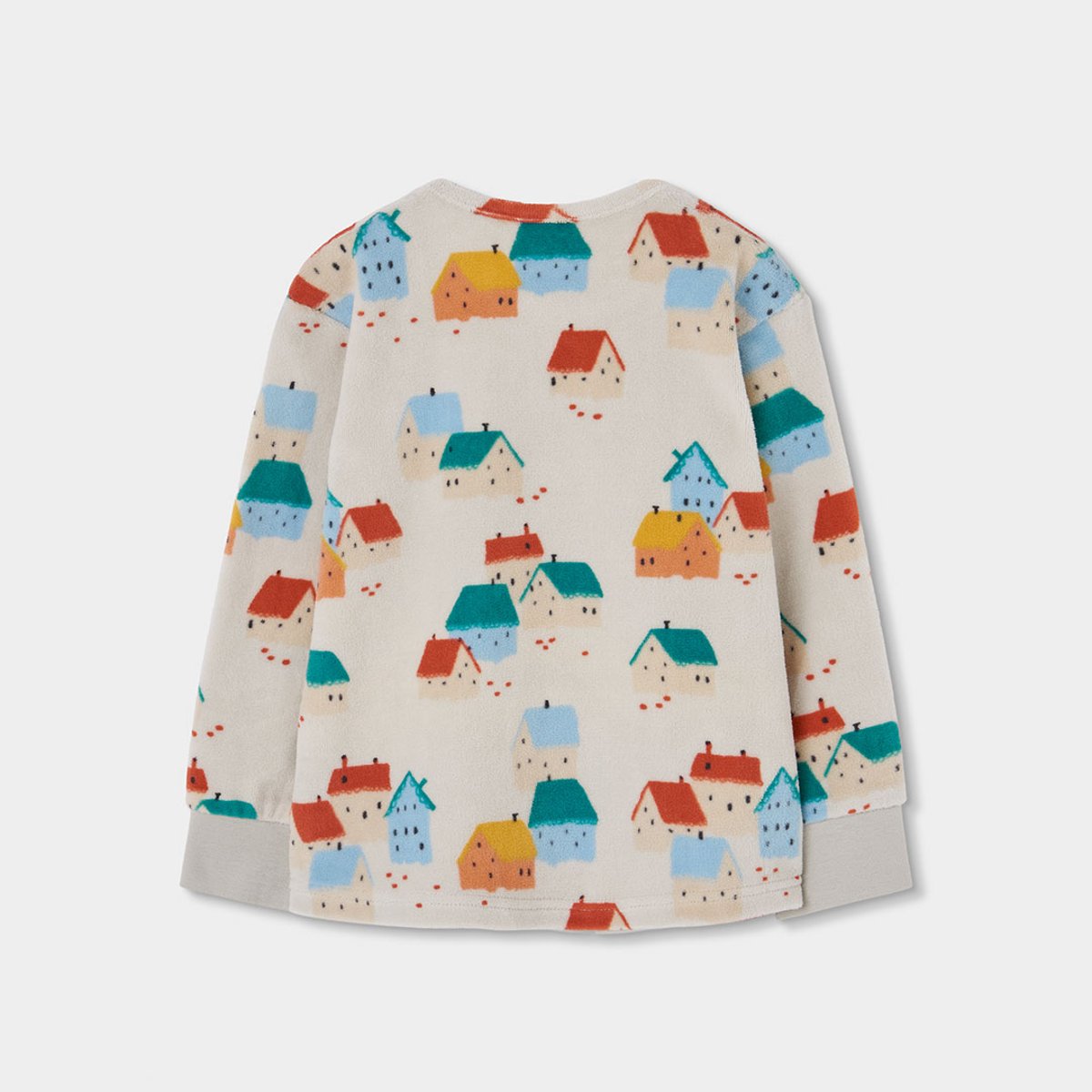 Pyjama molleton fille imprimé maisons multicolore, BOBOLI