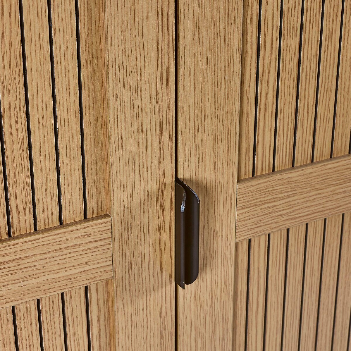 Gia Slatted Oak 2 Door Wardrobe oak, SO'HOME