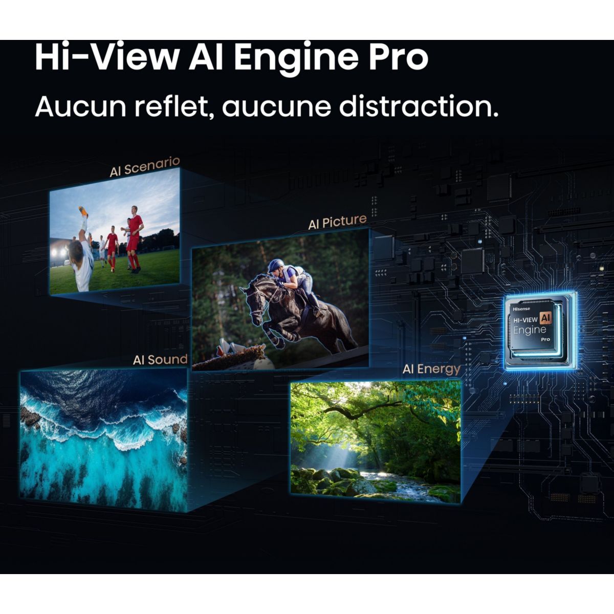 TV Mini LED 55U7S PRO (2026) 55" (139 cm) couleur unique, HISENSE