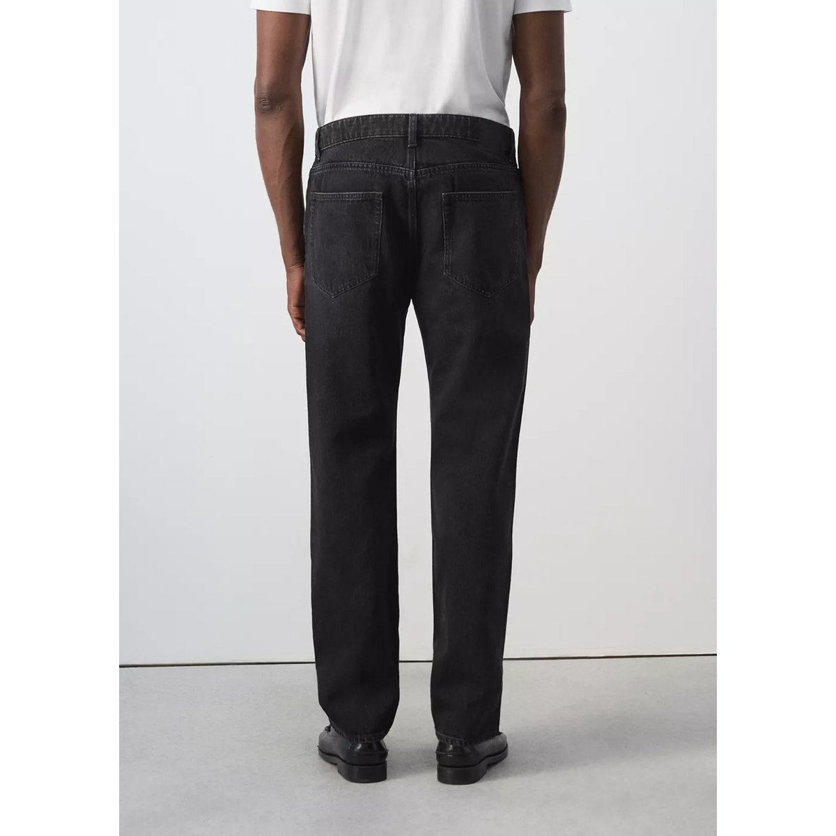 Jean Bob regular-fit black denim, MANGO MAN