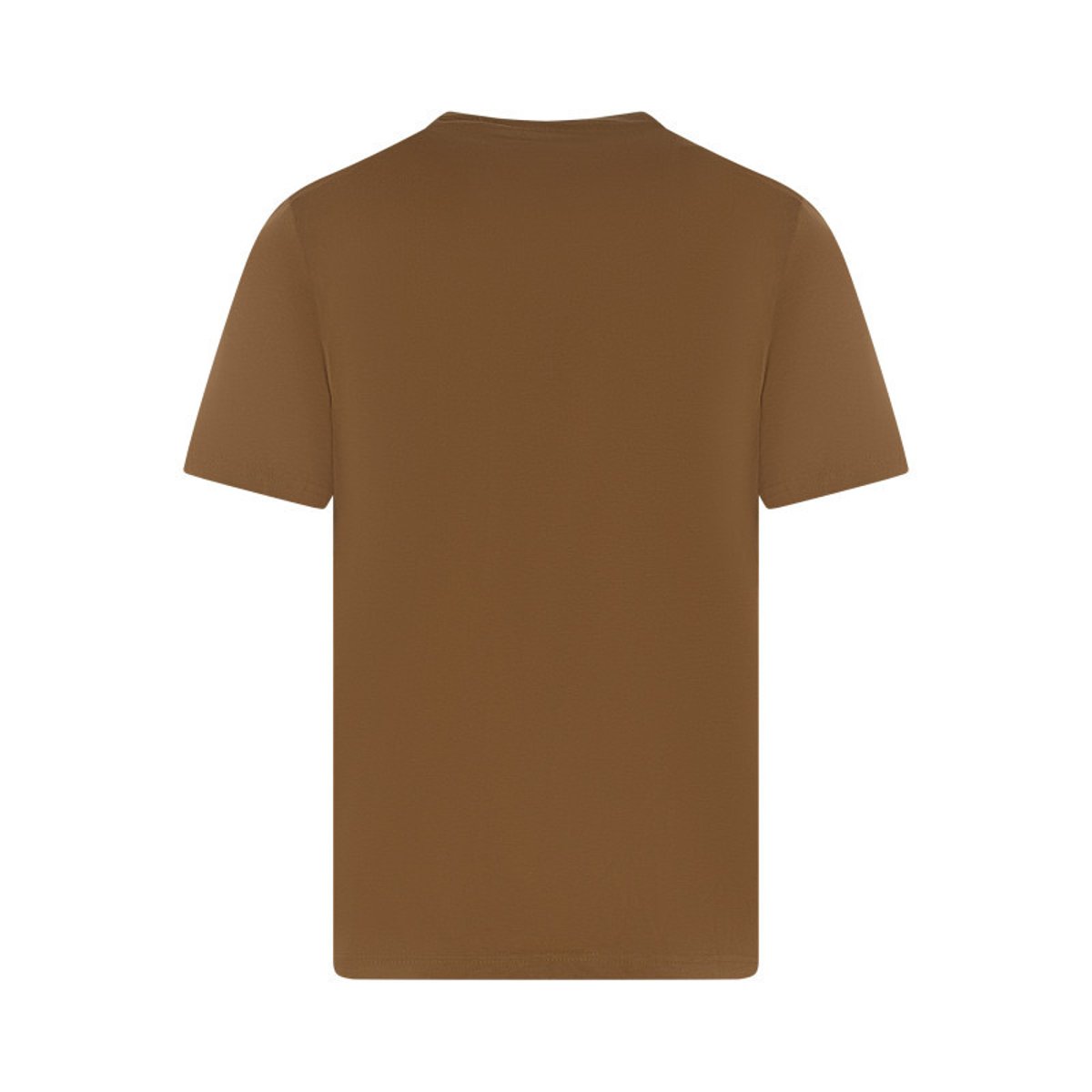 T-shirt en coton camel uni avec une coupe droite et un col rond camel, MUSTANG
