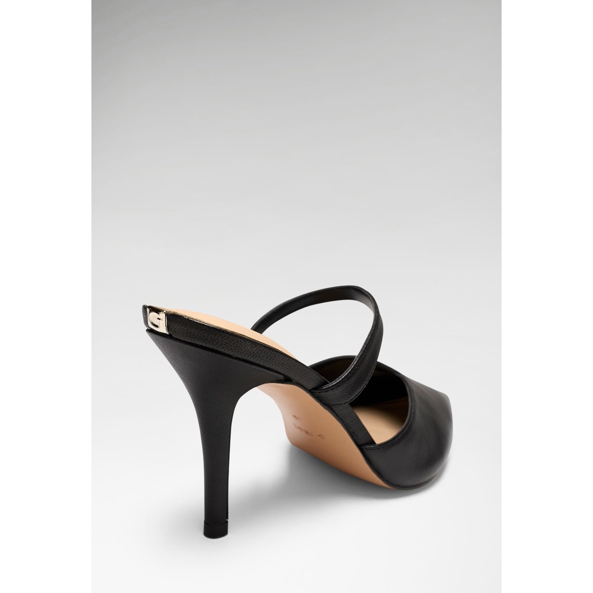 Mule En Cuir Véritable noir, GUESS