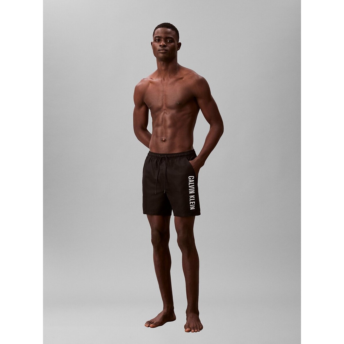 Short de bain mi-long noir, CALVIN KLEIN
