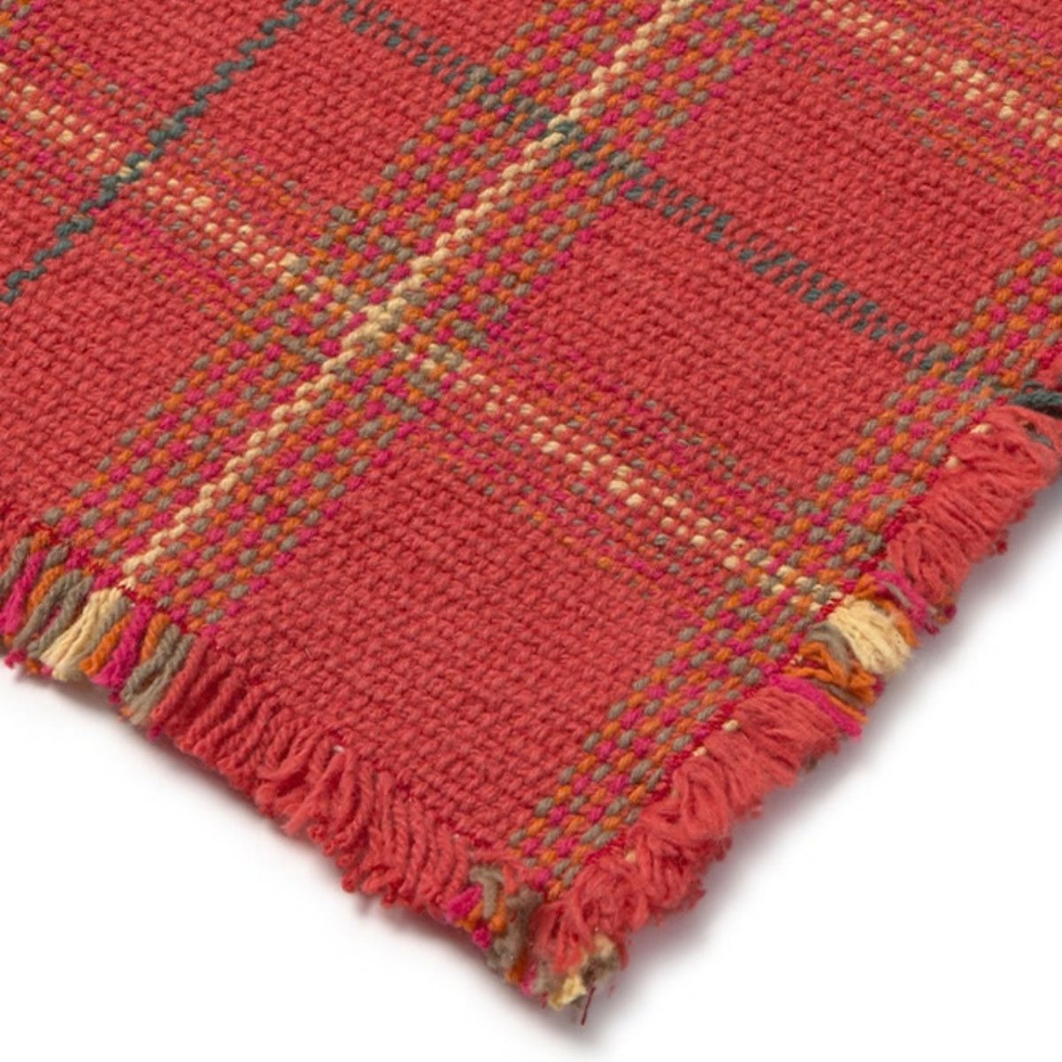 Lot de 2 sets de table tartan XMAS CAPSULE rouge érable, fuchsia, terracota, brun terre, LORENA CANALS