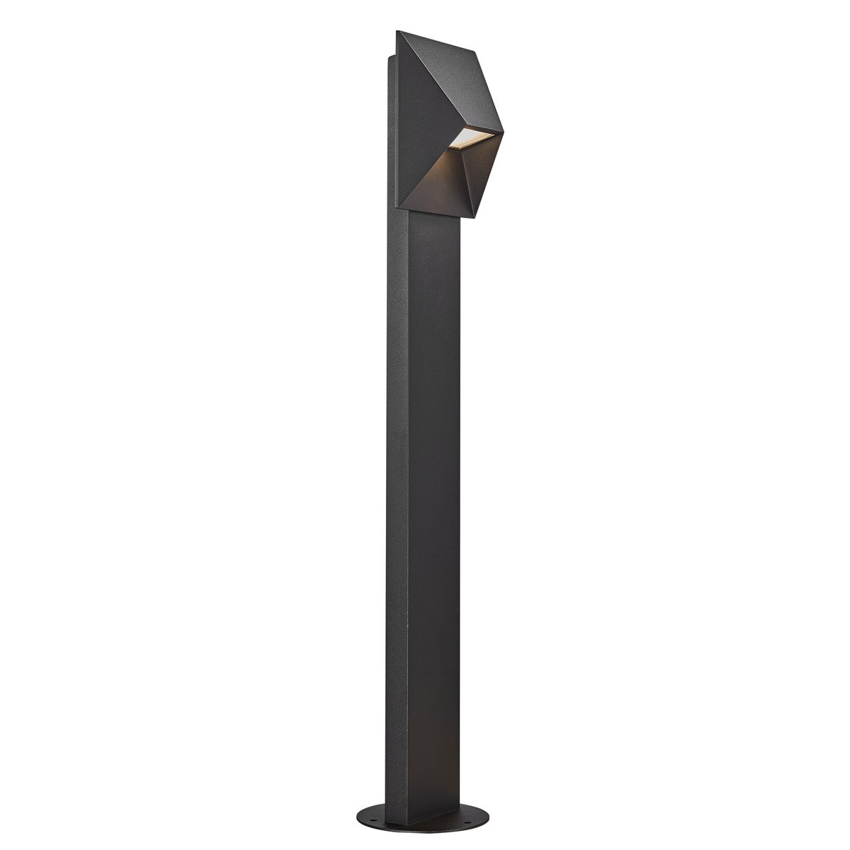Potelet à l'architecture géométrique et moderne en aluminium, PONTIO noir, NORDLUX