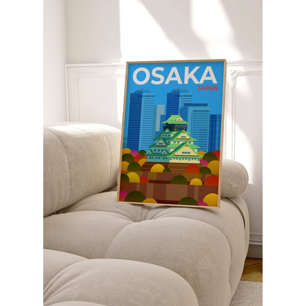 Affiche ville Osaka blanc, L'AFFICHERIE