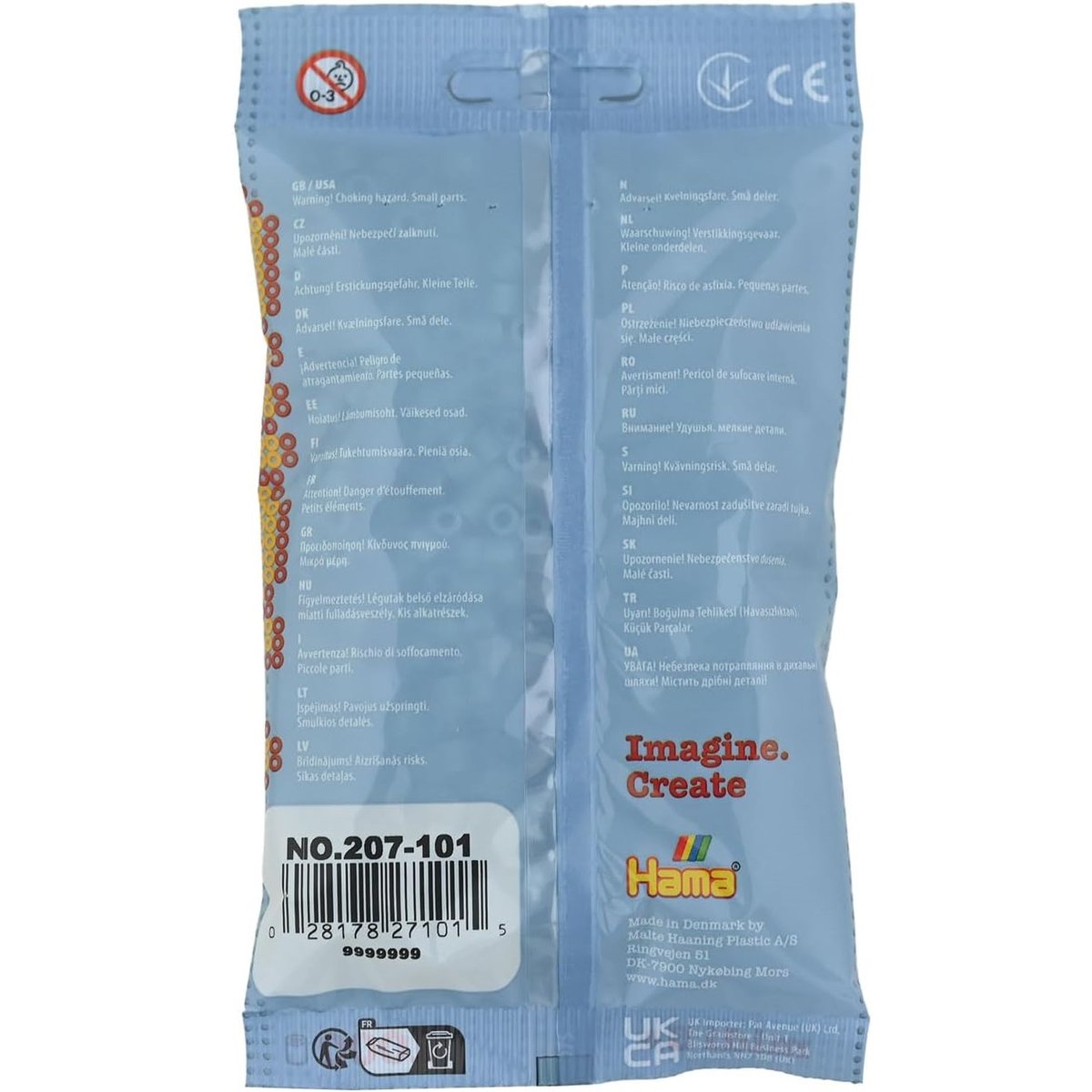 Sachet 1000 perles plastique Midi eucalyptus vert, HAMA
