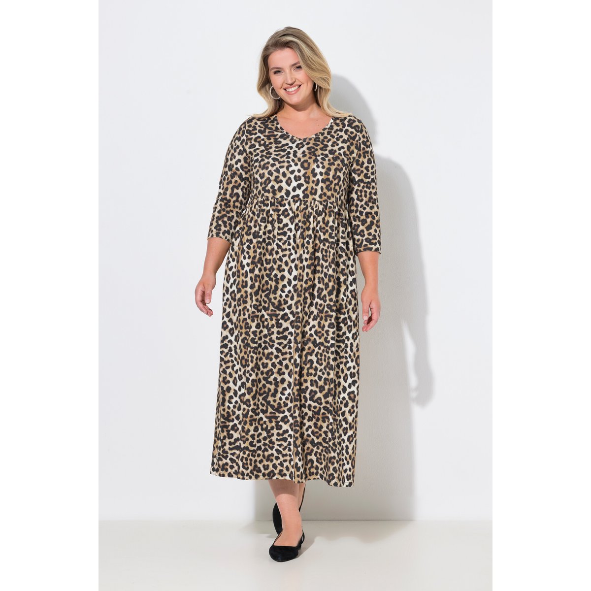 Robe maxi en jersey noir, ULLA POPKEN