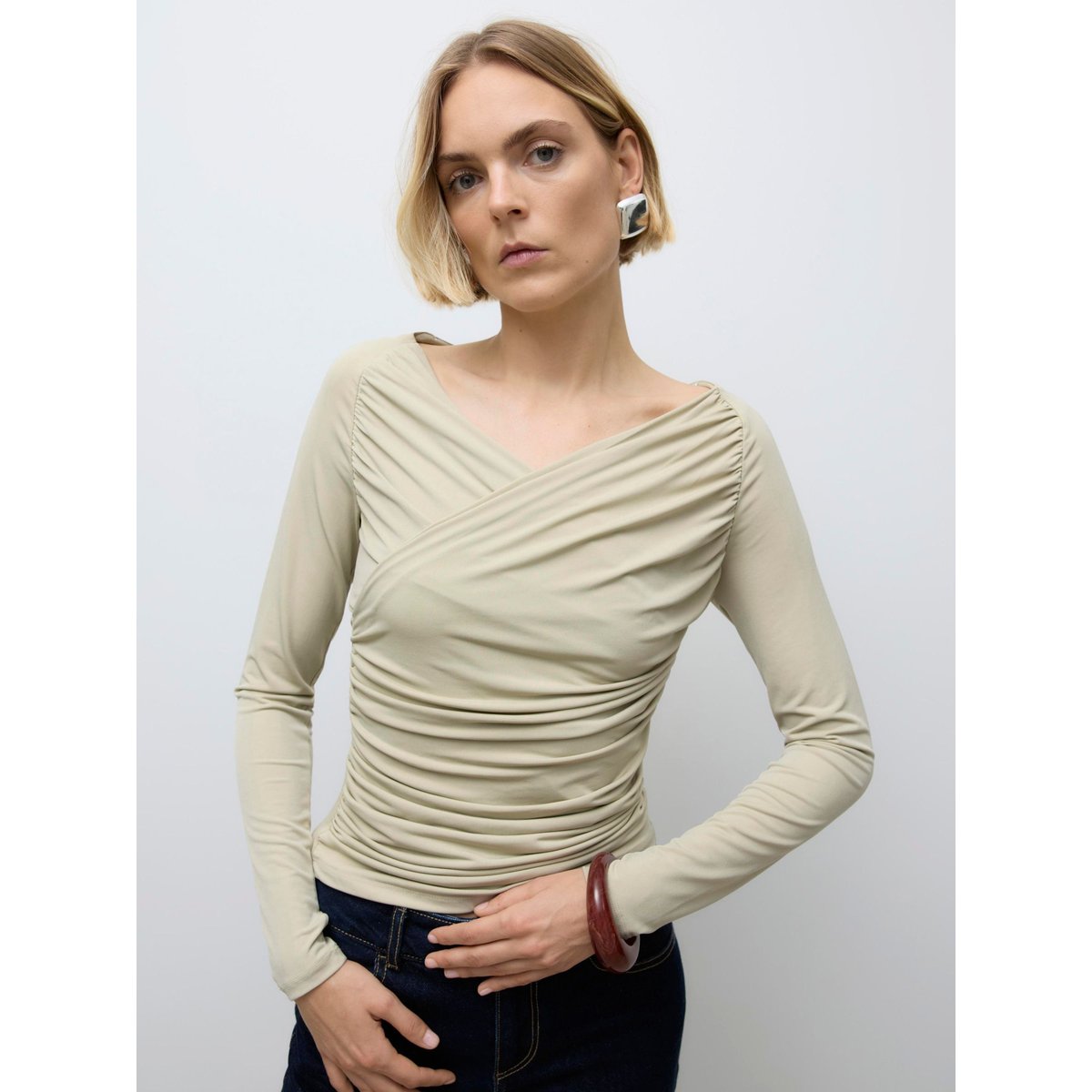 Blouse moss gray, VERO MODA