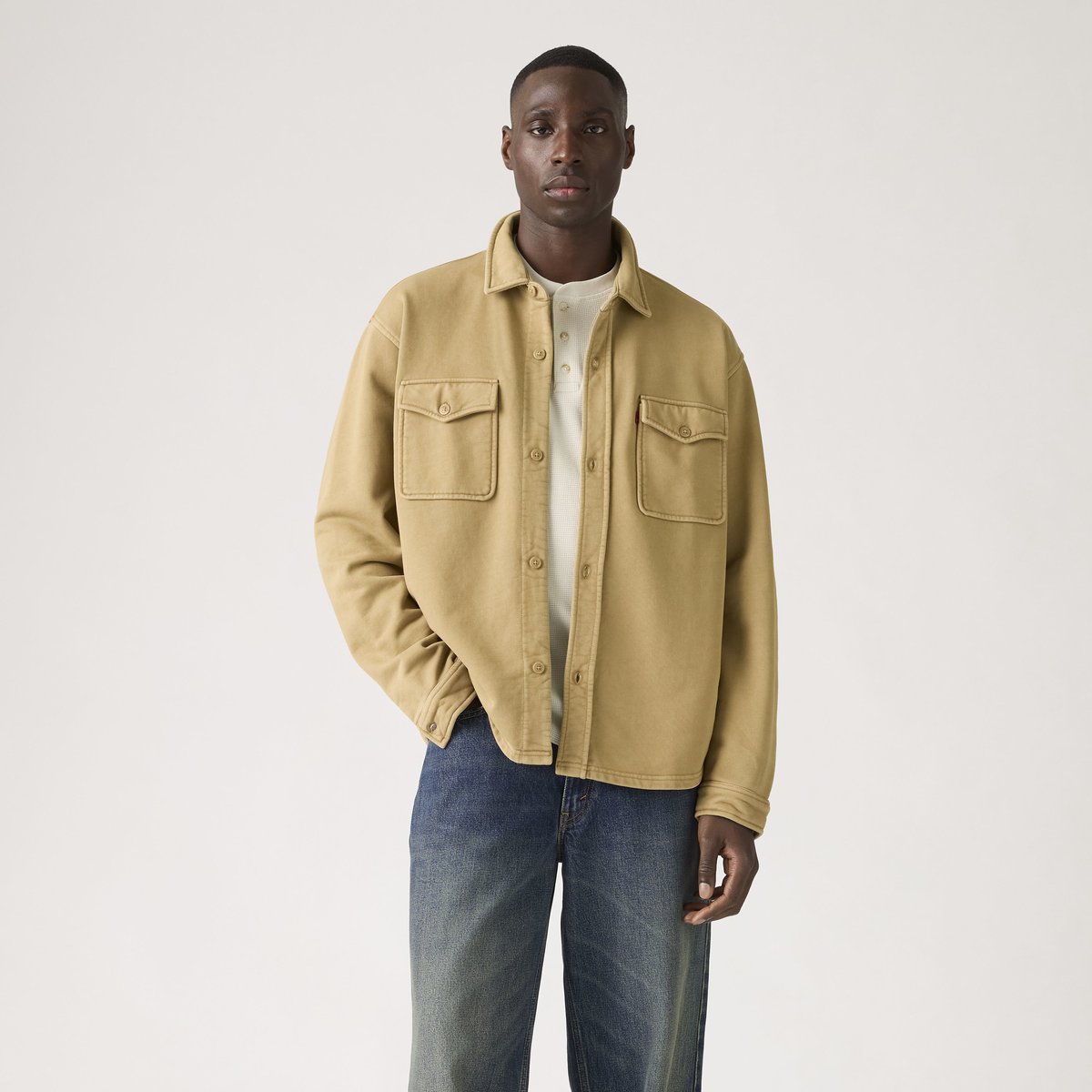 Surchemise worker en toile douce Bayview jaune - garment dye harvest gold, LEVI'S