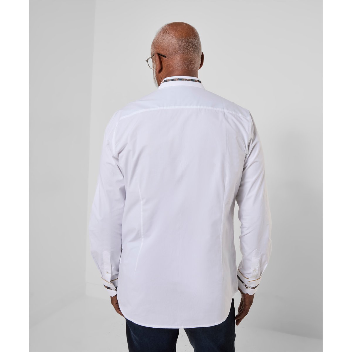 Chemise Chic à Col Créatif blanc, JOE BROWNS