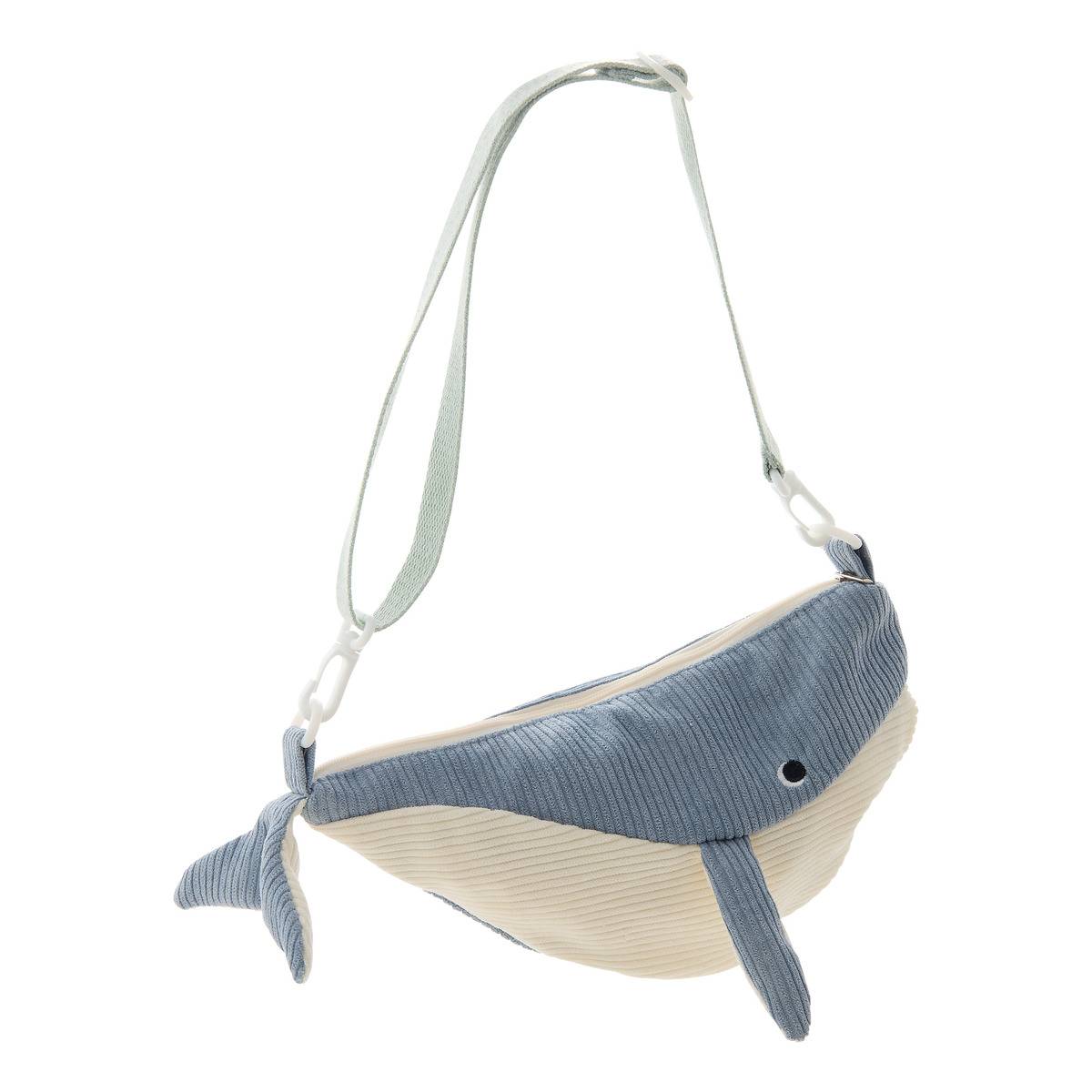 Sac banane enfant en forme de baleine sangle réglable ORTA bleu clair, ATMOSPHERA FOR KIDS