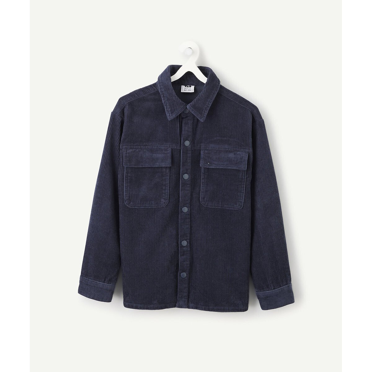 Chemise en velours côtelé bleu marine, TAPE A L'OEIL