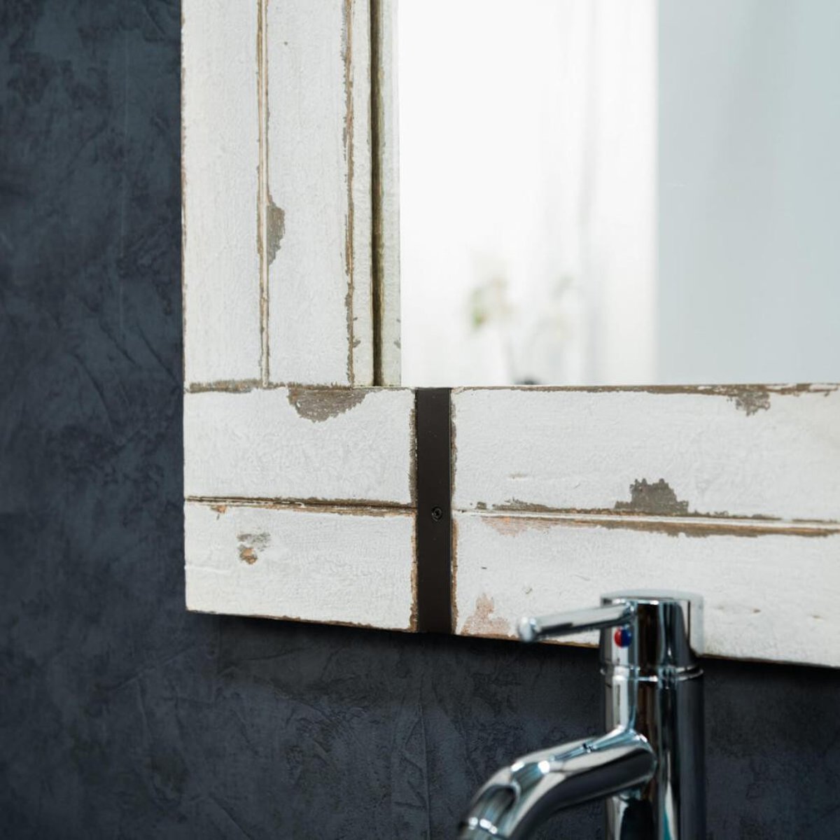 Grand miroir rectangle de 160x80 LOFT blanc, WANDA COLLECTION