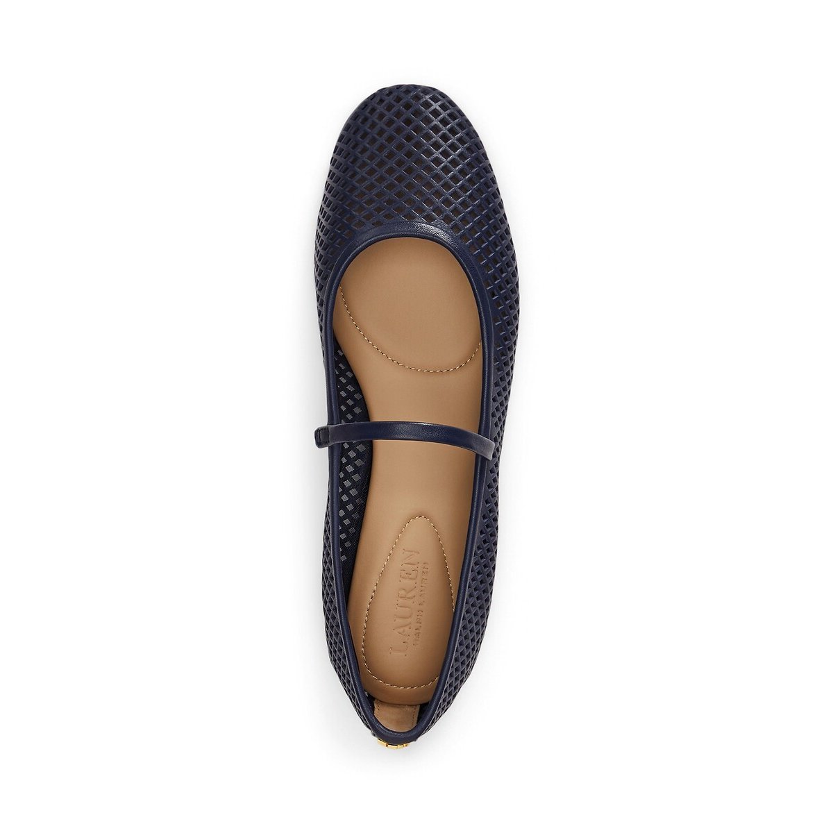 Ballerines babies en cuir ajouré Jayna bleu marine, LAUREN RALPH LAUREN