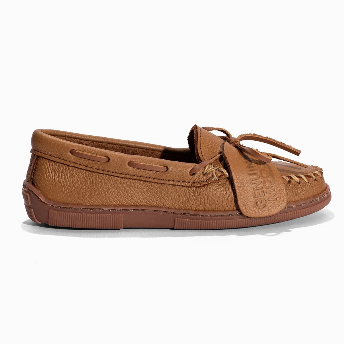 Mocassins en cuir Moosehide Classic camel, MINNETONKA