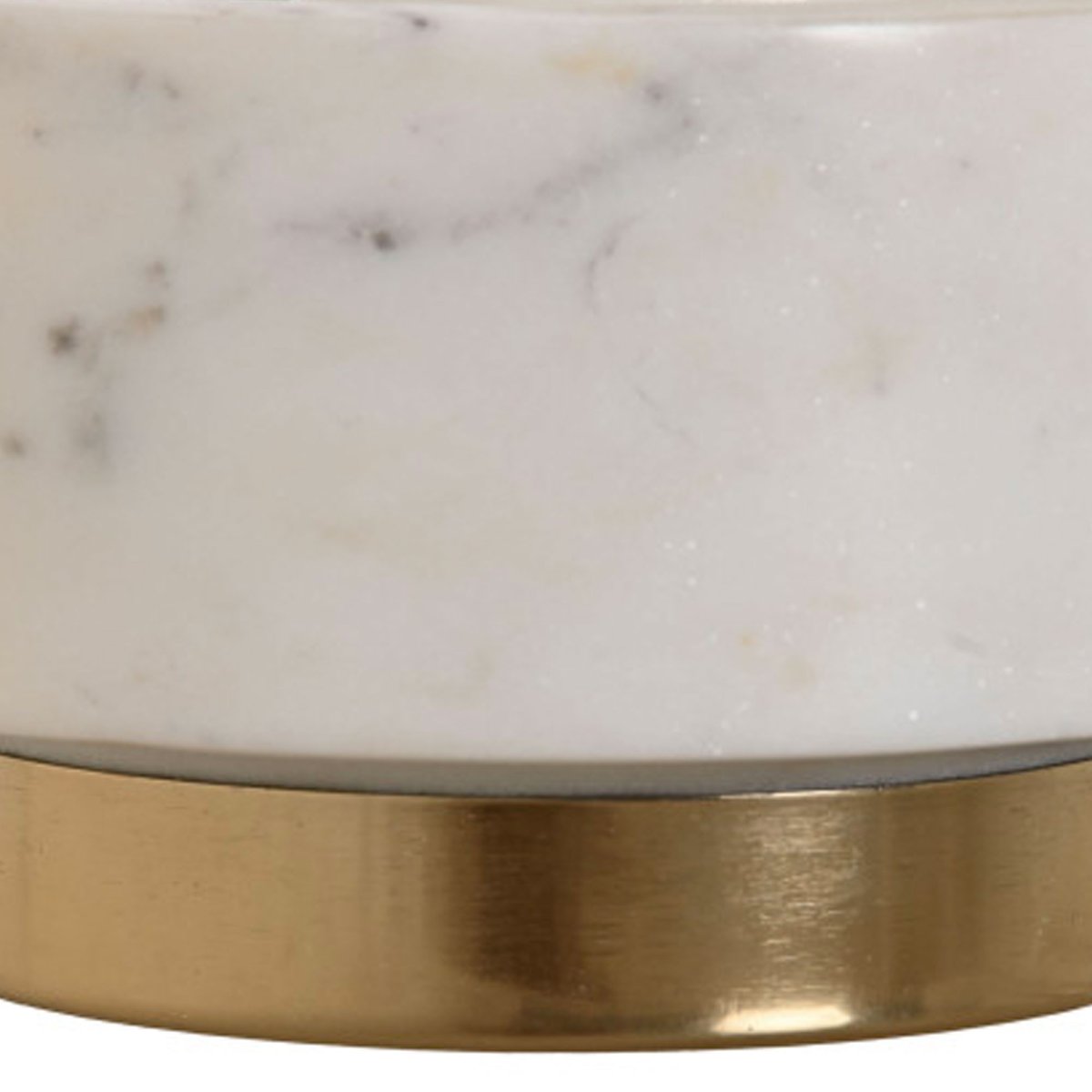Mortier et pilon en marbre blanc et laiton doré 12.5x12.5x7.5cm blanc, WADIGA