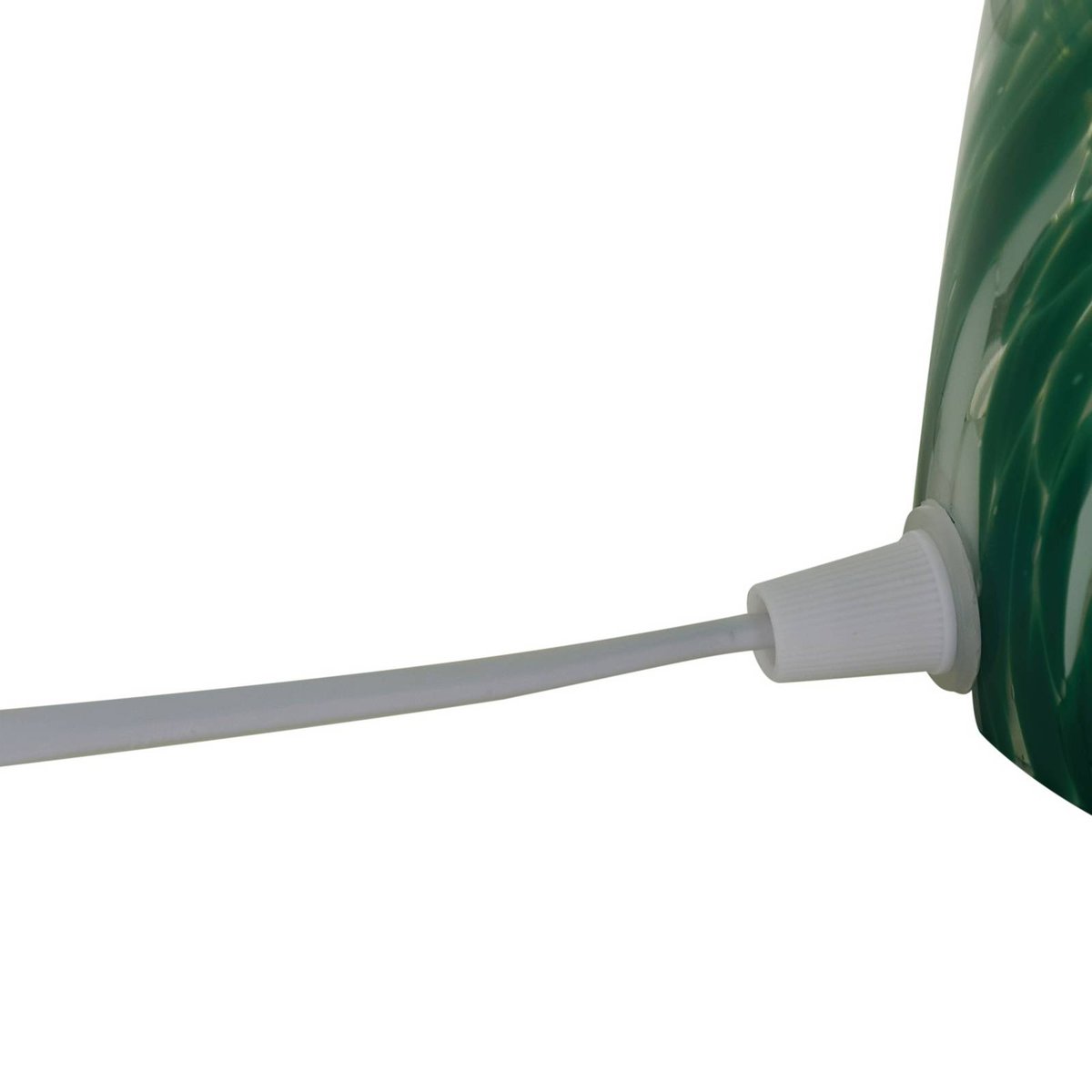 Lampe à poser en verre moderne, Hubi vert, blanc, LINDBY