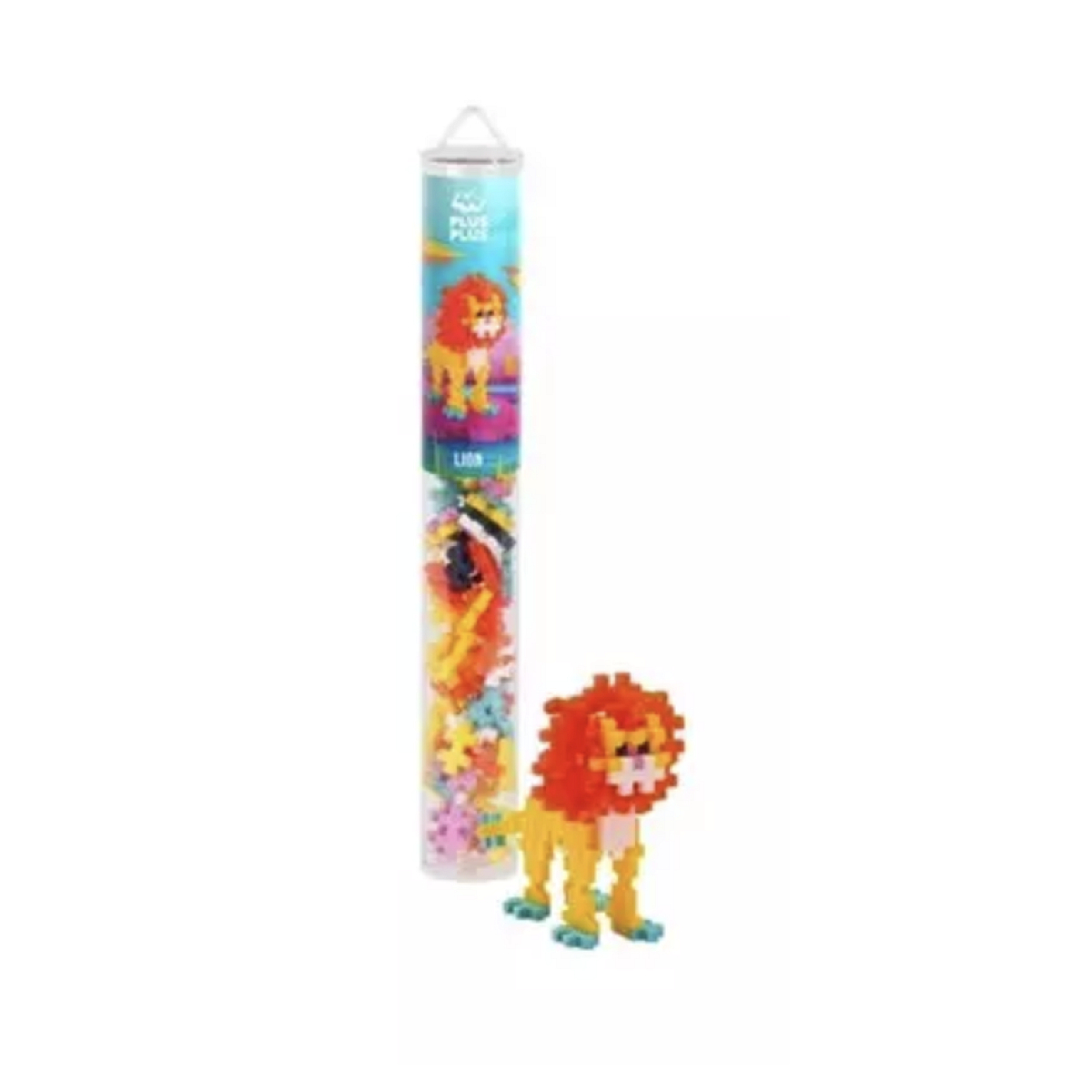 Plus-Plus - Tube lion - 100 pcs couleur unique, PLUSPLUS