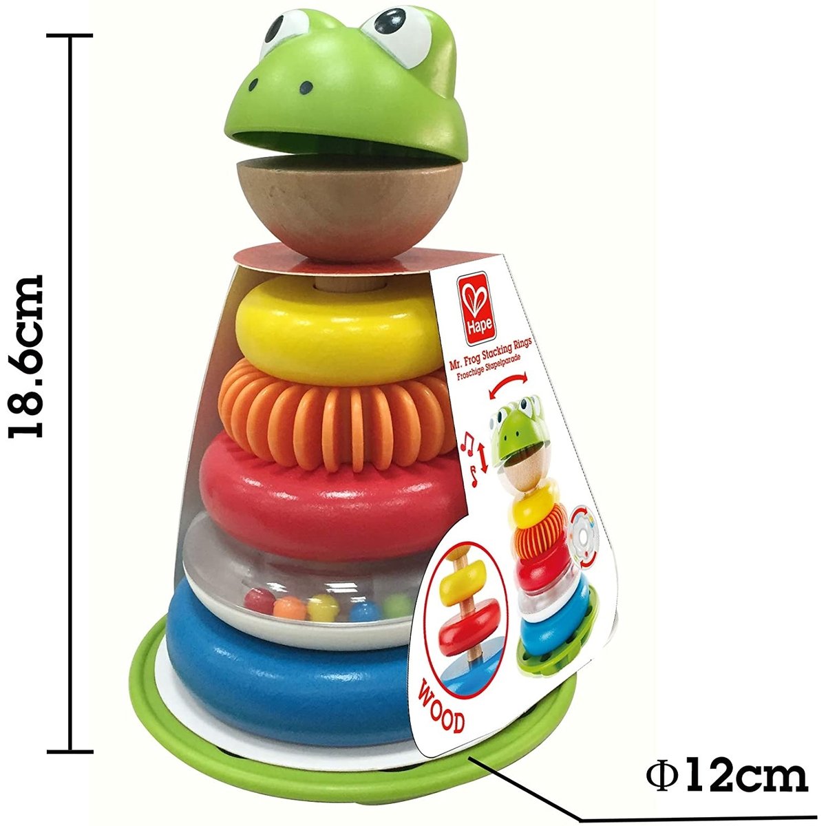 Anneaux à empiler M. Grenouille multicolore, HAPE