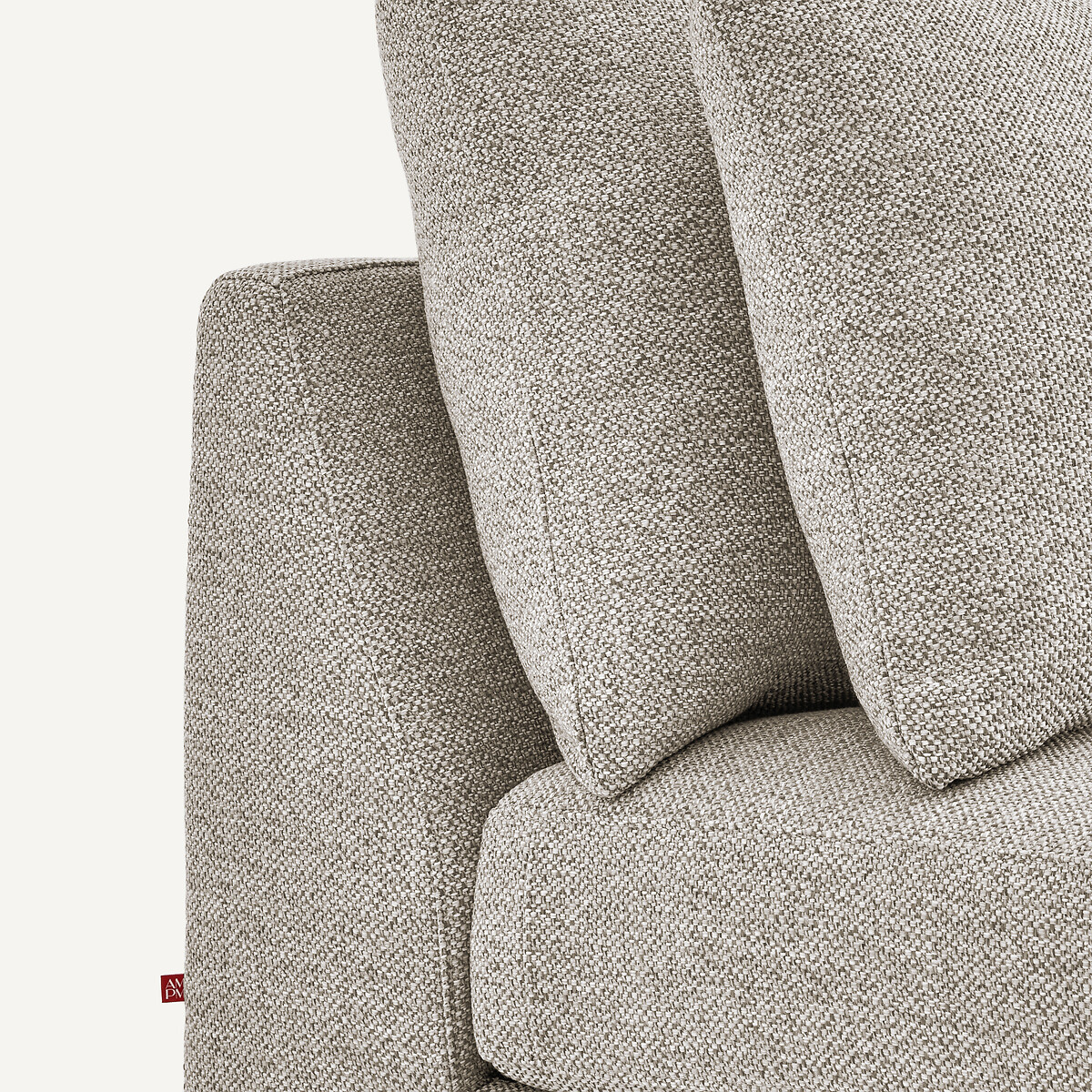 Canapé d'angle en mélange texturé, MODERNISTE beige, EMMANUEL GALLINA X AM.PM